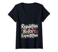 Femme Regulation Before Expectation Teacher Motivation ---- T-Shirt avec Col en V