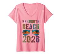Femme Rehoboth Beach 2026 Besties Vacay Best Ever Vacation T-Shirt avec Col en V