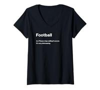 Femme Relatable Funny Dictionary Definition Football T-Shirt avec Col en V