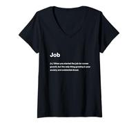Femme Relatable Funny Dictionary Definition Job T-Shirt avec Col en V