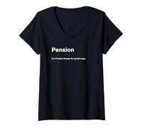Femme Relatable Funny Dictionary Definition Pension T-Shirt avec Col en V