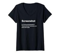 Femme Relatable Funny Dictionary Definition Screenshot T-Shirt avec Col en V