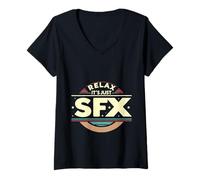 Femme Relax It's Just SFX Film de Film de maquilleur - T-Shirt avec Col en V