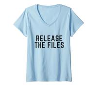 Femme Release The Files T-Shirt avec Col en V