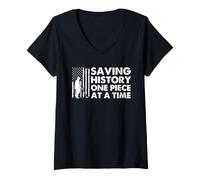 Femme Relic Hunter Détecteur de métaux T-Shirt avec Col en V