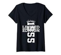 Femme RELIGIÖS Limited Edition 1955 Jesus 70e Anniversaire T-Shirt avec Col en V
