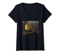 Femme Rembrandt Van Rijn Philosopher in Meditation T-Shirt avec Col en V