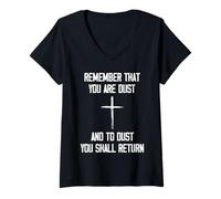 Femme Remember That You are Dust and to Dust You Shall Return T-Shirt avec Col en V