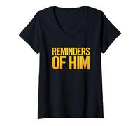 Femme Reminders of Him Logo T-Shirt avec Col en V