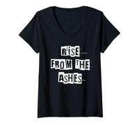 Femme Renaître de Ses Cendres T-Shirt avec Col en V