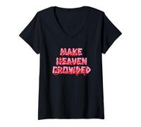Femme Rendez Le Paradis bondé T-Shirt avec Col en V