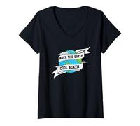 Femme Rendre la Terre fraîche à nouveau sensibilisation au changement climatique T-Shirt avec Col en V