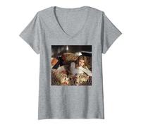 Femme Rene Russo The Thomas Crown Affair Actrice Michael Grecco T-Shirt avec Col en V