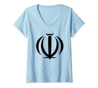 Femme République islamique d'Iran Allah T-Shirt avec Col en V