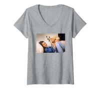 Femme Resident Evil Milla Jovovich Cinquième élément Michael Grecco T-Shirt avec Col en V