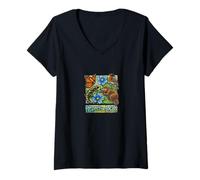 Femme Respect The Locals Illustration de la Faune indigène T-Shirt avec Col en V