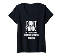 Femme Responsable Commercial nu ire T-Shirt avec Col en V