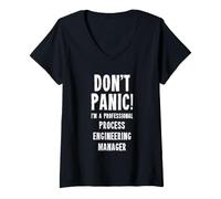 Femme Responsable de l'ingénierie des processus T-Shirt avec Col en V