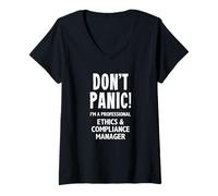 Femme Responsable éthique et conformité T-Shirt avec Col en V