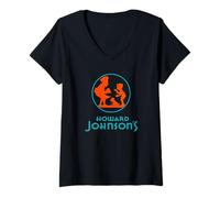 Femme Restaurant rétro vintage de l'hôtel Howard Johnson T-Shirt avec Col en V