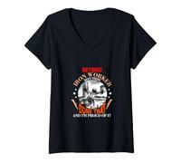 Femme Retired Ironworker Been There Done That Funny Retirement T-Shirt avec Col en V