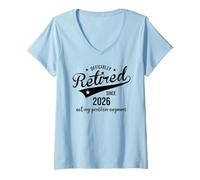 Femme Retired Since 2026 Retired Not My Problem Anymore Retirement T-Shirt avec Col en V
