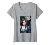 Femme Retour à Black Singer Amy Winehouse Photo T-Shirt avec Col en V