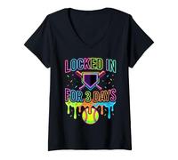 Femme Retour à l'école enfermé T-Shirt avec Col en V