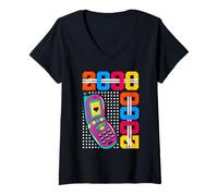 Femme Retour aux années 2000 vintage deux mille rétro années 00 T-Shirt avec Col en V