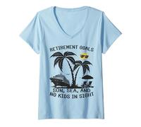 Femme Retraite ET L'AIMER - Mode CROISIÈRE : ACTIVÉ T-Shirt avec Col en V