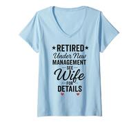 Femme Retraité sous Une Nouvelle Gestion, Voir la Femme pour Plus T-Shirt avec Col en V