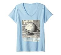 Femme Rétro-Colère Style Astrologique Mystique Weirdcore T-Shirt avec Col en V