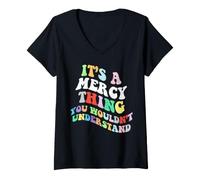 Femme Retro Groovy, C'est Une Chose de miséricorde Que Vous ne comprendriez Pas T-Shirt avec Col en V