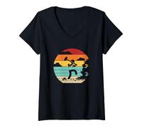 Femme Rétro Rénovation Maison Wrecker Experts Maison Démolition T-Shirt avec Col en V