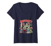 Femme Retrouvez-Moi dans Les Monuments Vintage du District de Washington DC T-Shirt avec Col en V