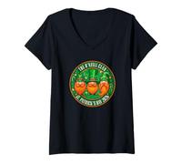 Femme Réunion de Famille pour la Saint-Patrick 2026 du Clan T-Shirt avec Col en V