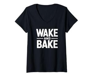 Femme Réveillez-Vous et Faites Cuire T-Shirt avec Col en V