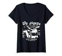 Femme Revival: Los Angeles Rock N' Roll Tour Concert T-Shirt avec Col en V