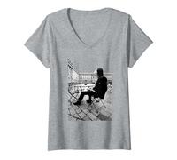 Femme Richard Hawley Standing At The Sky's Edge par Andy Willsher T-Shirt avec Col en V