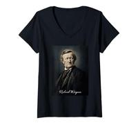 Femme Richard Wagner Pianiste Composser T-Shirt avec Col en V
