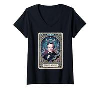 Femme Richard Wagner Tarot Compossier Pianiste T-Shirt avec Col en V