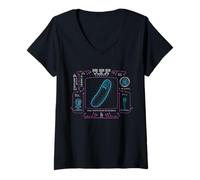 Femme Rick et Morty Merch Pickle Science Focus T-Shirt avec Col en V