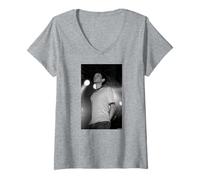 Femme Rick Witter, Groupe de Rock Alternatif Shed Seven, en Concert par Andy Willsher T-Shirt avec Col en V