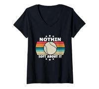 Femme Rien de doux pour les joueurs de baseball et les amateurs de baseball T-Shirt avec Col en V
