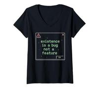 Femme Rien ne Compte Nihilisme Absurdiste Philosophie existentielle T-Shirt avec Col en V