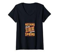 Femme Rien ne Vaut Les curseurs Pendant la Saison printanière T-Shirt avec Col en V