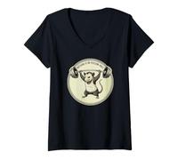 Femme Rien n'est Im-Possum-Able Haltérophilie Gym T-Shirt avec Col en V
