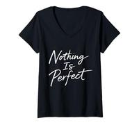 Femme Rien n'est Parfait T-Shirt avec Col en V