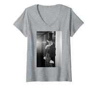 Femme Rik Mayall, comédien de Bottom, habillé pour Un rôle au théâtre (1985) T-Shirt avec Col en V