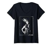 Femme RILO Kiley Chanteur Acteur Jenny Lewis Michael Robert Williams T-Shirt avec Col en V